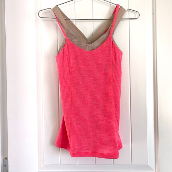 Lululemon - coral / beige tank top - Picture 3 of 12